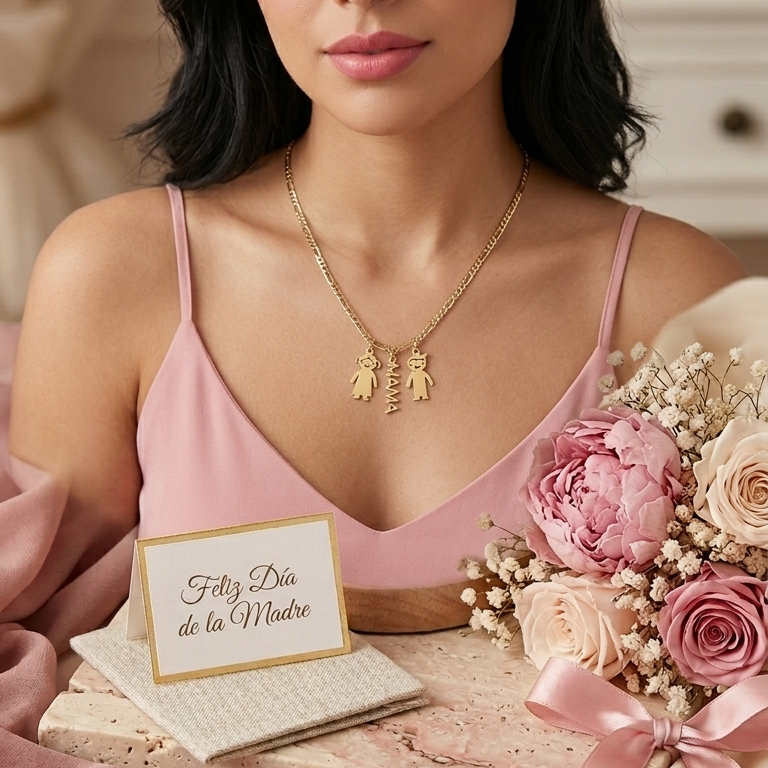 Collar Mamá e Hijos Personalizado