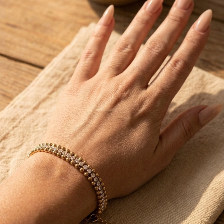 PULSERA ESENCIA DOBLE CON CIRCONITAS